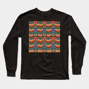 Colorful Chevron with Circles Long Sleeve T-Shirt